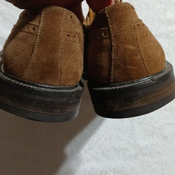J.Crew Wing Tip - Suede Tan Oxfords Size 11 display picture 3